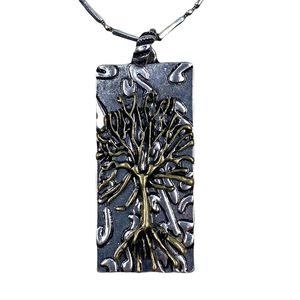Silver Tone Tree of Life Pendant Necklace - 18”